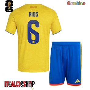 Colombia Richard Rios #6 Prima Maglia Bambino Mondiali 2026 Manica Corta (+ Pantaloni corti)